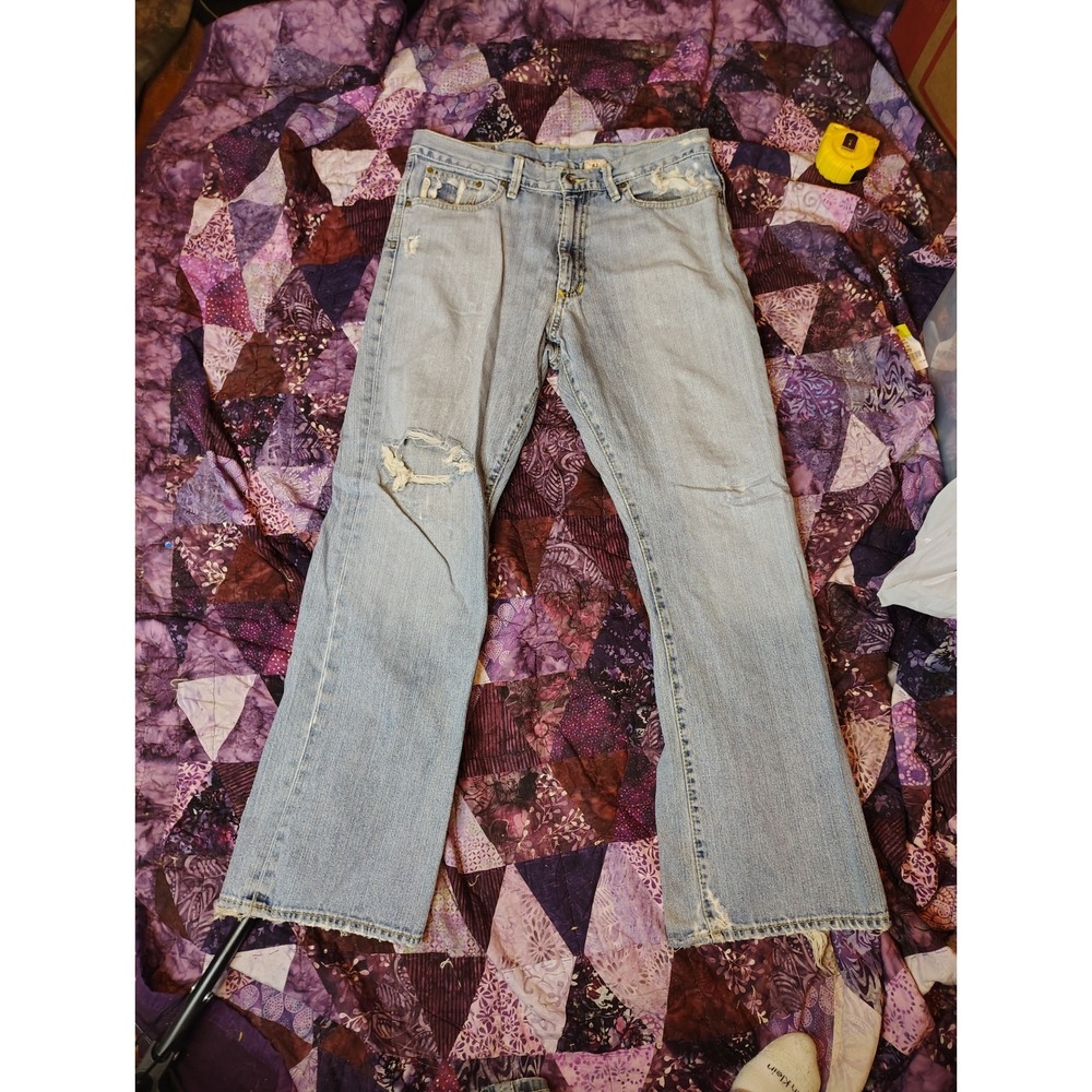 Vintage Y2K X2 Denim Laboratory Jeans Mens 36x32 Blue Cotton Bootcut Baggy